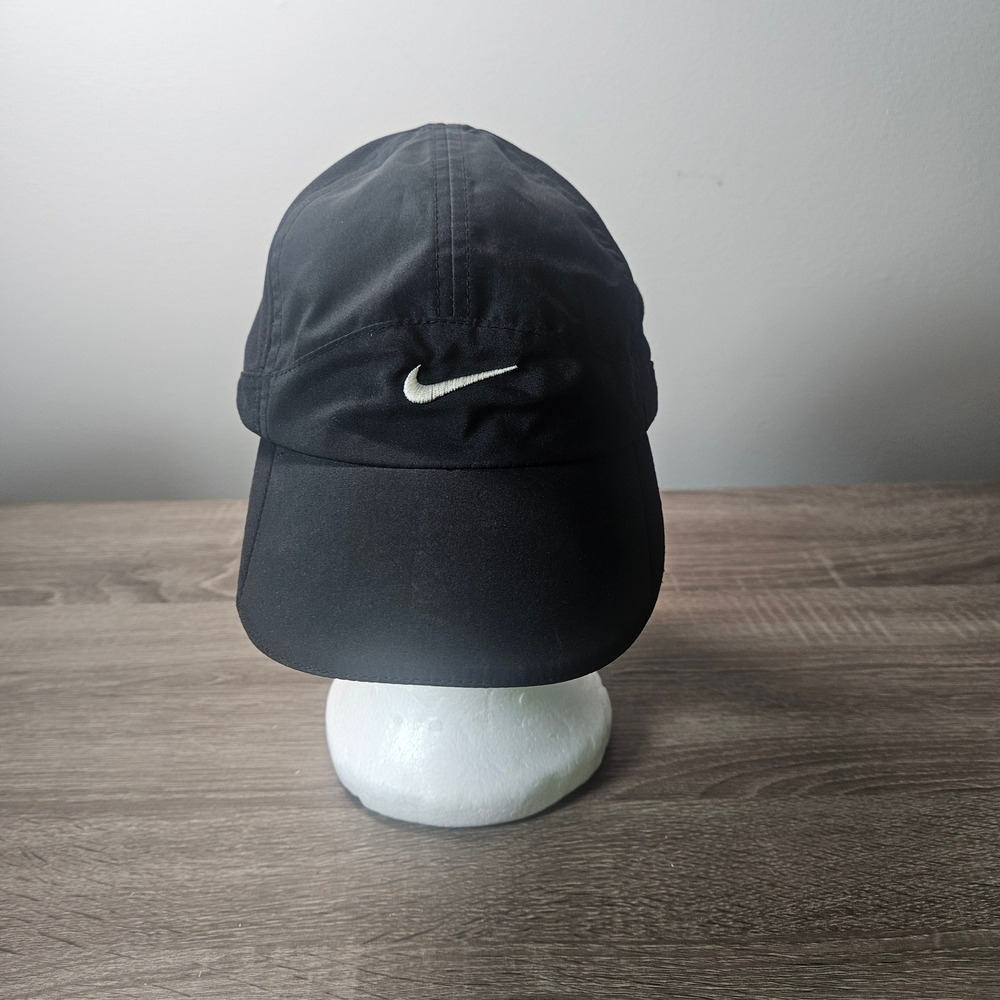 Nike Featherlight Dri-FIT Running Hat Black Adjustable Mesh Performance Cap